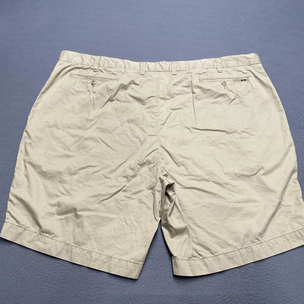 Polo Ralph Lauren Shorts Mens 50 Khaki Classic Fit Chino Big & Tall‎ Flat Front